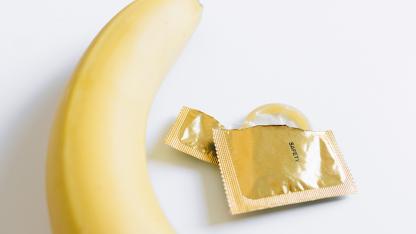 Banane und Kondom