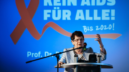 Rita S&uuml;ssmuth beim Auftakt der Kampagne "KEIN AIDS F&Uuml;R ALLE!" der Deutschen Aidshilfe 2017.